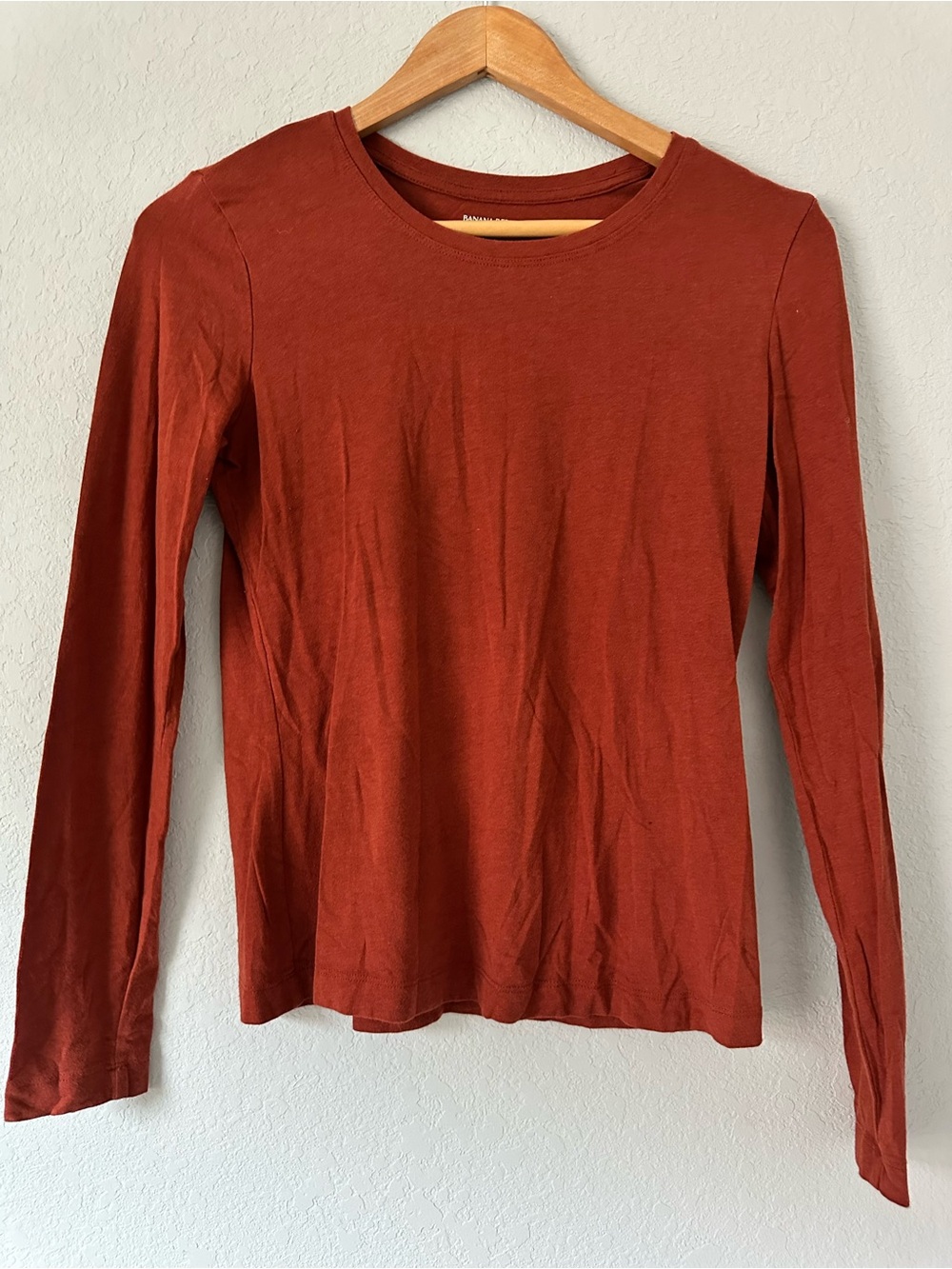Banana Republic Women’s Long-Sleeve Crewneck Top - Rust
